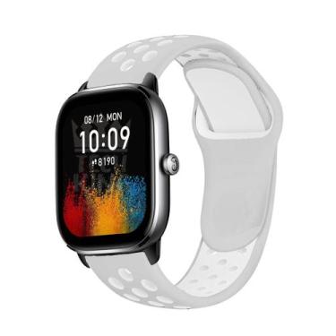 Imagem de Pulseira Furadinha Sport Amazfit Gts 4 Mini + Película 3d - TechKing, 