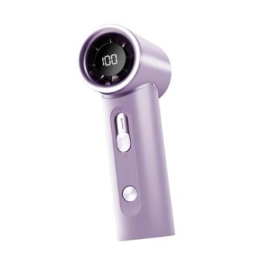 Imagem de XLWLLNJ Ventilador de mão Personal de baixo ruído LED LED DIVERNO MINI PORTABLE POR CAMPING Viagem de verão interno ao ar livre, Roxo