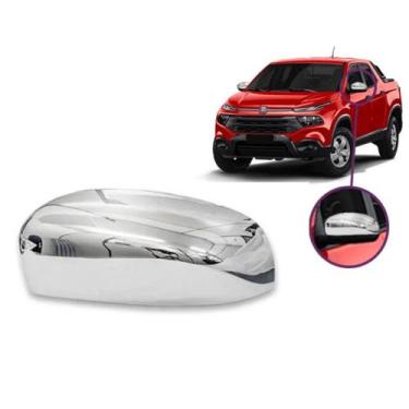 Imagem de Capa do Retrovisor Cromado Fiat Toro Jeep Compass Lado Esquerdo Motori
