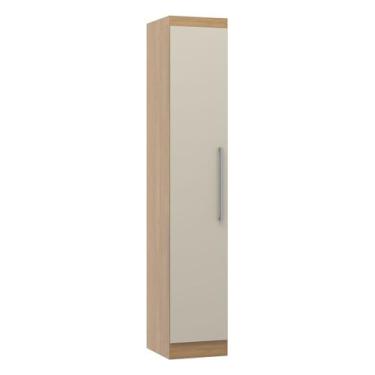 Imagem de Armário Guarda Roupa Modulado Vertical 1 Porta 218cm Carvalho - Soluzi