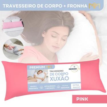 Imagem de Travesseiro de Corpo Xuxão 135x45cm Antialérgico Fibra Siliconada Conf