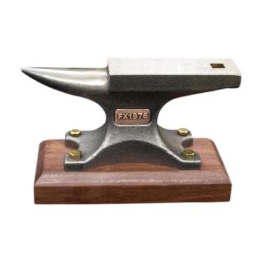 Imagem de Ioensy Bigorna de ponta única com base de madeira estável, metalurgia, dobra de metal, grande, bigorna de aço de alto carbono