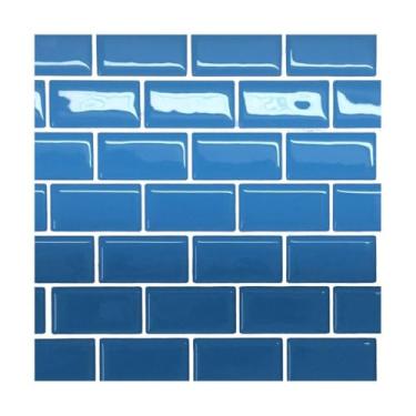 Imagem de Pastilha Adesiva Resinada, Tijolinho Azul, 4 unidades, Cromo Sign