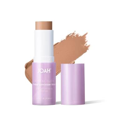 Imagem de JOAH Bastão Iluminador Crystal Glow Tinted, E Bronzeador Multifuncionais Para Maquiagem Coreana, Fórmula Personalizável Um Brilho Natural, Com Infusão De Peptídeos, Médio Subtons Quentes