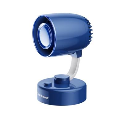 Imagem de Cyfrone Ventilador De Mesa Portátil Pequeno Com Aroma - Usb-C Recarregável, 4000 Mah, 4 Velocidades, Mini Ventiladores Silenciosos, Inclinação Ajustável Para Quarto, Escritório E Casa, 9H (Azul)