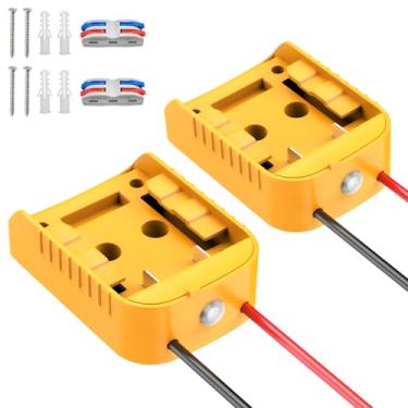 Imagem de Kzreect Adaptador De Bateria Com Interruptor Compatível Dewalt 20V, Kit Conversor Proteção Contra Descarga Excessiva Para Carros Rc Diy, Brinquedos, Robótica E Caminhão, Fio 12 Awg, Pacote 2