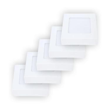 Imagem de Painel Led Avant Quadrado Sobrepor 6W 3000k Branco 5 Und