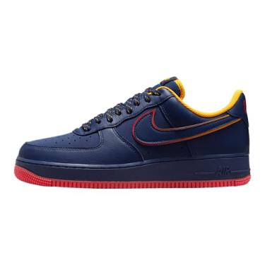 Imagem de Nike Tênis masculino Air Force 1 '07 LV8 (HV5752-410, azul marinho/carmesim claro/ouro universitário/azul vazio), Azul-marinho meia-noite/carmesim claro/ouro universitário/azul vazio, 40