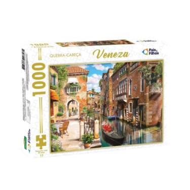 Imagem de Jogo Quebra-Cabeça Puzzle 1000 Peças Veneza 10+ anos Pais e Filhos - 7