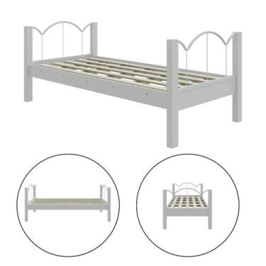 Imagem de Cama Solteiro Estrutura em Aço Vintage Nature Estilo Retrô - Lion Loja