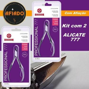Imagem de 2 Alicate De Cuticulas Mundial 777 Inox Amolado/Afiado