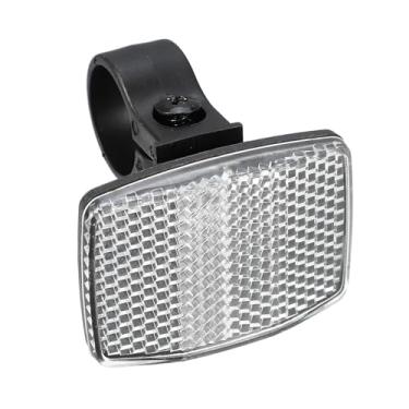 Imagem de X AUTOHAUX Refletores de bicicleta 5,5 x 4 cm refletor de aviso de bicicleta acessórios de bicicleta plástico branco