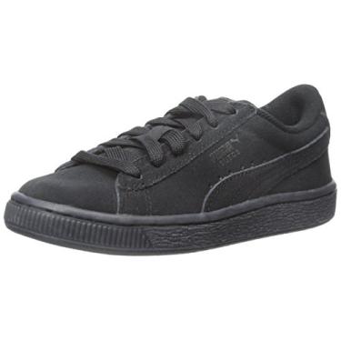 Imagem de Tênis Puma de camurça JR clássico (criança pequena/criança grande), Preto, 6 Big Kid