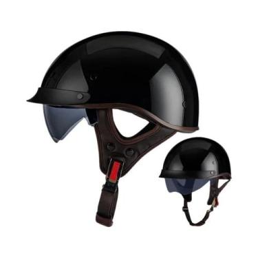 Imagem de Capacete Unissex Retro Meio Capacete De Verão Para Motocicleta Elétric
