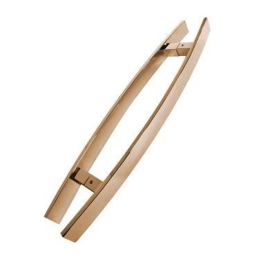 Imagem de Puxador Porta Pivotante Inox Rose/ Cobre Curvo Italy - 60 Cm