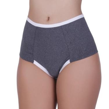 Imagem de Calcinha Alta Compressão Cós Alto Mescla Tanga Modeladora Pós Parto - 