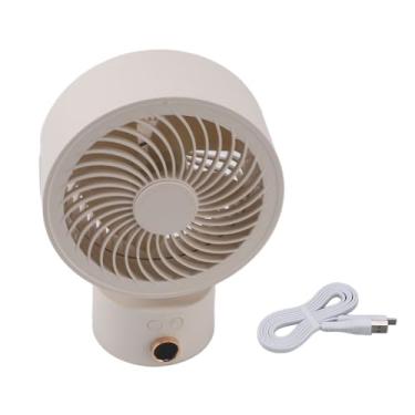 Imagem de Bateria do ventilador de mesa operada por portátil portátil USB Filador de mesa oscilante com um cubote de ar de 4h Circulator de ar para viagens em casa Office Office ABS ABS (Cor de damasco)