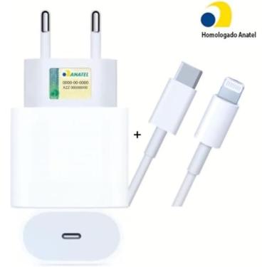 Imagem de KIT 2 Cabo Usb-C-Lightning + Fonte Carregador 25W Turbo Compatível iPhone X Xr SE 11 12 13 14 15 16 PRO PRO MAX PREMIUM (1)