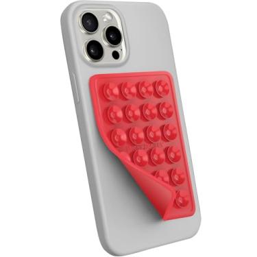 Imagem de Suporte de celular com ventosa StickyGrippy, acessório adesivo de silicone para iPhone e Android, suporte de celular com espelho para chuveiro e brinquedo Fidget viva-voz, vídeos e selfies do TikTok