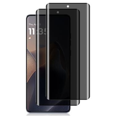 Imagem de MiKoyi Pacote com 2 protetores de tela para Motorola Edge 60 Fusion, película de vidro temperado, cobertura total 3D, antiarranhões, antiespião, dureza 9H, sem bolhas para Moto Edge 60 Fusion película