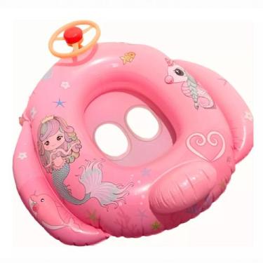 Imagem de Brinquedo Boia Barco Infantil Com Buzina 65 Cm Para Bebês - NLQT