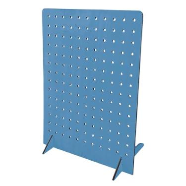 Imagem de Suporte de exibição de pegboard para joias, feiras de artesanato, venda, eventos de fornecedores, ferramentas, organizador de acessórios para quadro de pinos, GG 29,8 cm C x 11 cm L x 40 cm A, azul