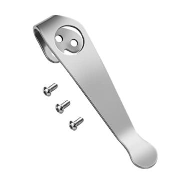 Imagem de Clipe de bolso profundo de titânio para Spyderco Para 3 e canivetes, clipe de bolso personalizado premium com 3 parafusos e lavagem com pedra