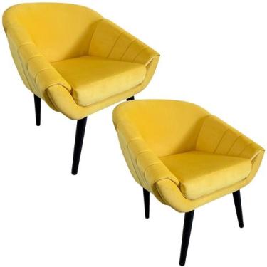 Imagem de Kit Duas Poltronas Giovana em Sued Premium - Sua Casa Decorações, Amar