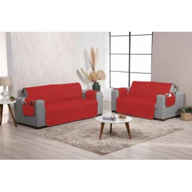 Imagem de Capa Protetora De Sofá 3 E 2 Lugares Geare Dupla Face Matelado Microfi