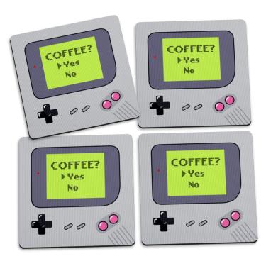 Imagem de Jogo De Porta Copos Gamer Boy Coffee Yes - 4 Peças