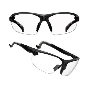 Imagem de grinderPUNCH Óculos de segurança ANSI Z87 resistente a impactos antiderrapante envolvendo lentes transparentes