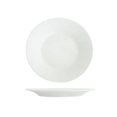 Imagem de TROSIQUANJIA Chapéu branco puro prato de massa cerâmica sobremesa prato de comida ocidental - prato de 25,4 cm