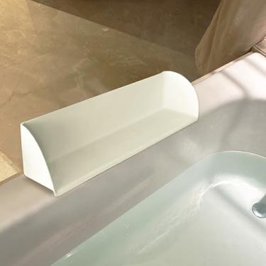 Imagem de AukeyStar Protetor de respingos de banheira de silicone para crianças com 6 ventosas, armazenamento de brinquedos de banho e playpad, prateleira de gel de chuveiro, protetor de respingos de água no