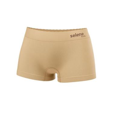 Imagem de Calcinha Infantil Boxer Sem Costura Selene, M, Chocolate