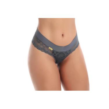 Imagem de Calcinha Renda Cós Microfibra Bumbum Sexy Lingerie 1014 . - Sugestiva 