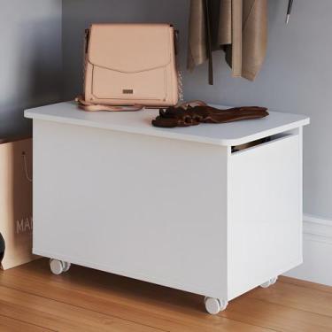 Imagem de Caixa Organizadora Brinquedos com Rodízio Juno Branco A05 - Mpozenato,