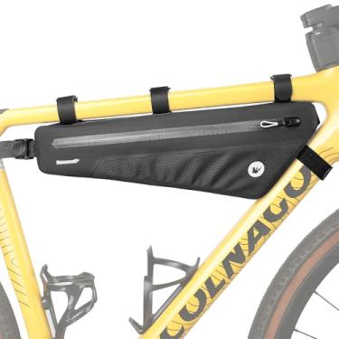 Imagem de Rhinowalk Bolsa para quadro de bicicleta, bolsa triangular, impermeável, embaixo da parte superior, bolsa de armazenamento frontal para bicicleta