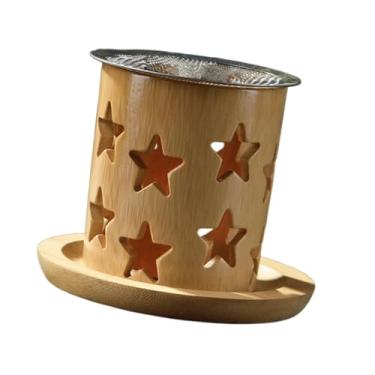 Imagem de Fenteer Incense Burner Decoração Tabela Central peça Presente Ornamento portátil Titular de incenso para o quarto do gabinete de spa da sala de estar de festa, Pentagrama