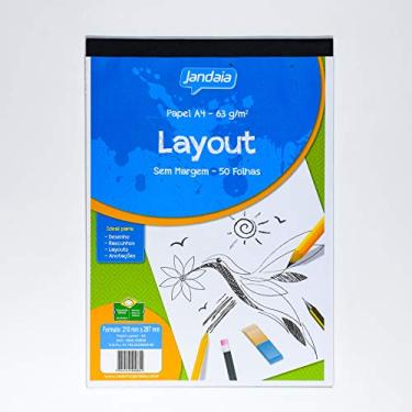 Imagem de Papel Layout A4 63g/m², Pacote c/ 50 Folhas, Jandaia