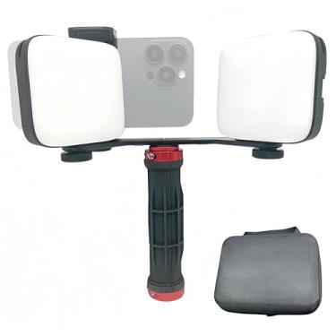 Imagem de Luz odontológica portátil para fotografia, luz de preenchimento de câmera dental de celular recarregável para maquiagem de gravação de vídeo, brilho ajustável, kit de iluminação de fotografia de vídeo
