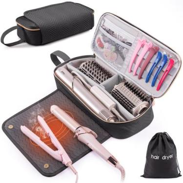 Imagem de Bolsa de viagem Hair Tools com tapete resistente ao calor ELCUPA 2IN1
