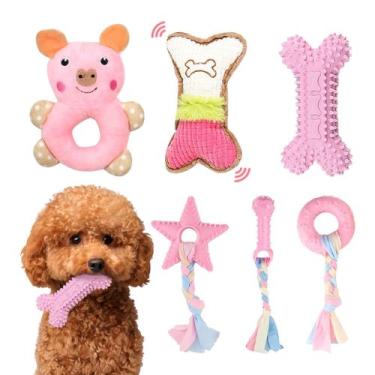 Imagem de Puppy Toys XGDMEIL Teething para cães pequenos com som estridente