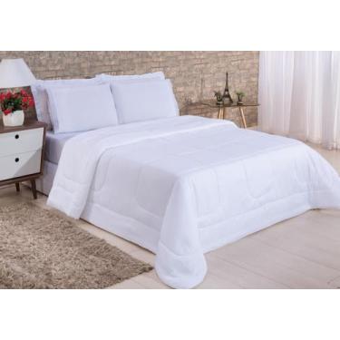 Imagem de Kit Edredom Queen Aconchego 6 Peças Microfibra - Cortinas Ibitinga, Br