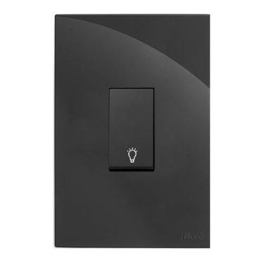 Imagem de Cj Int. Pulsador De Minuteria Ver.4X2 - Recta Grafite Gloss - Blux Rec