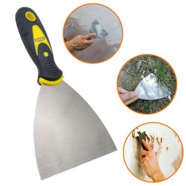 Imagem de Espátula 10 Cm para Gesseiro Pintor Massa Corrida Obra Cabo Emborracha
