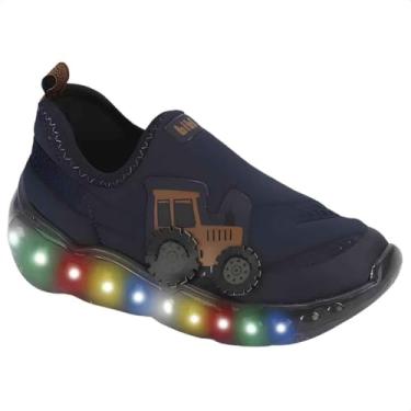 Imagem de Tênis Infantil Bibi Roller Celebration 3.0 Led Luz Calce Fácil Carro - Marinho - 31