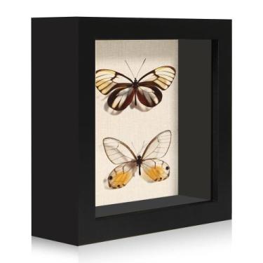 Imagem de Porta-retratos Shadow Box CCDCC 5x5 pequeno preto de madeira