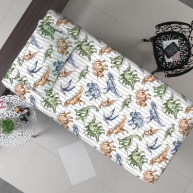 Imagem de Jogo de Lençol Solteiro 2 Peças com Elástico – Estampa Dinossauro – Lençol 1,88×0,88×30 cm + Fronha 70×50 cm – Infantil Antialergico