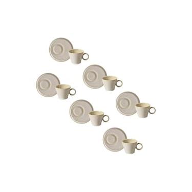 Imagem de Conjunto de Xícaras de Chá com Pires Porto Brasil Neo Latte 210ml - 6 Peças