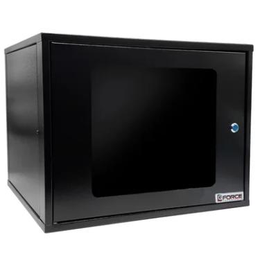 Imagem de Mini Rack De Parede 19" Gforce, 8u X 470mm, Visor De Acrílico, Preto - 768